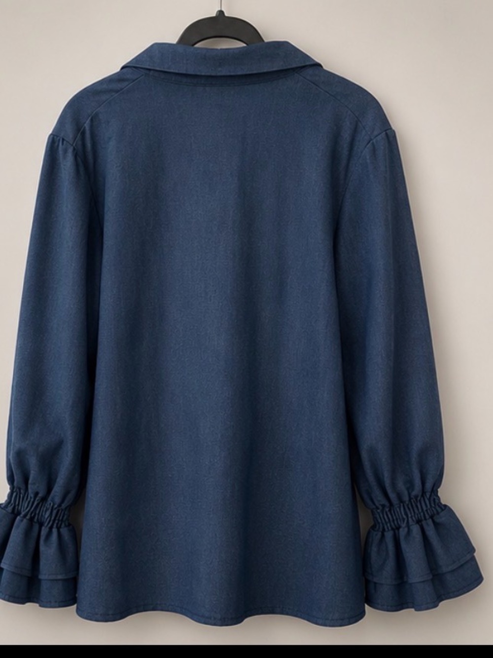 Classic Navy Button-Up Women's Top - Timeless Shirt NWOT 100% cotton - Picture 5 of 7